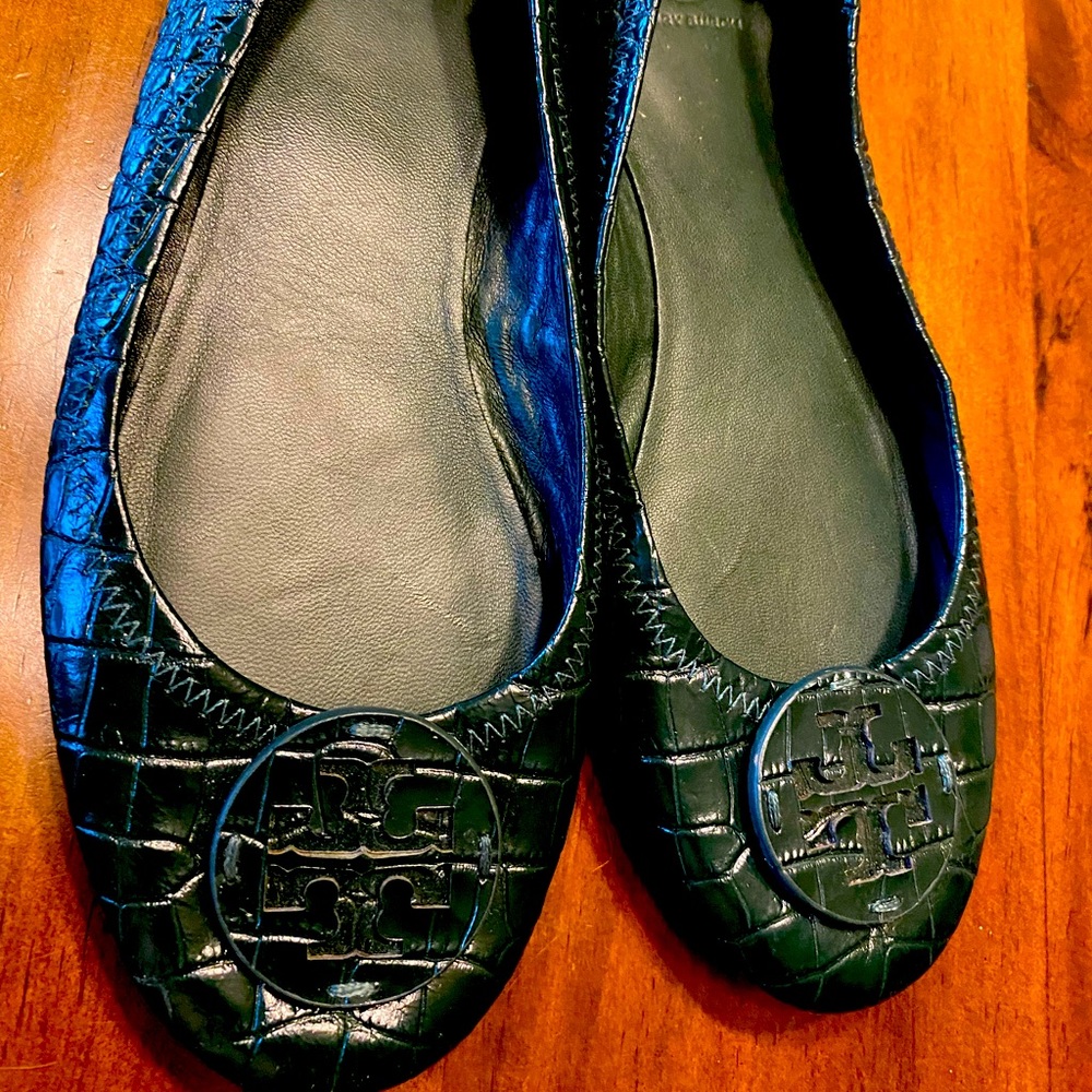 Tory Burch ballet flats - 10 - forest green - worn once for a couple hours